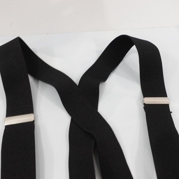 Suspender Junior Teens Black Clip On X Back Formal Adjustable‎ Strap Stretch - Picture 4 of 6